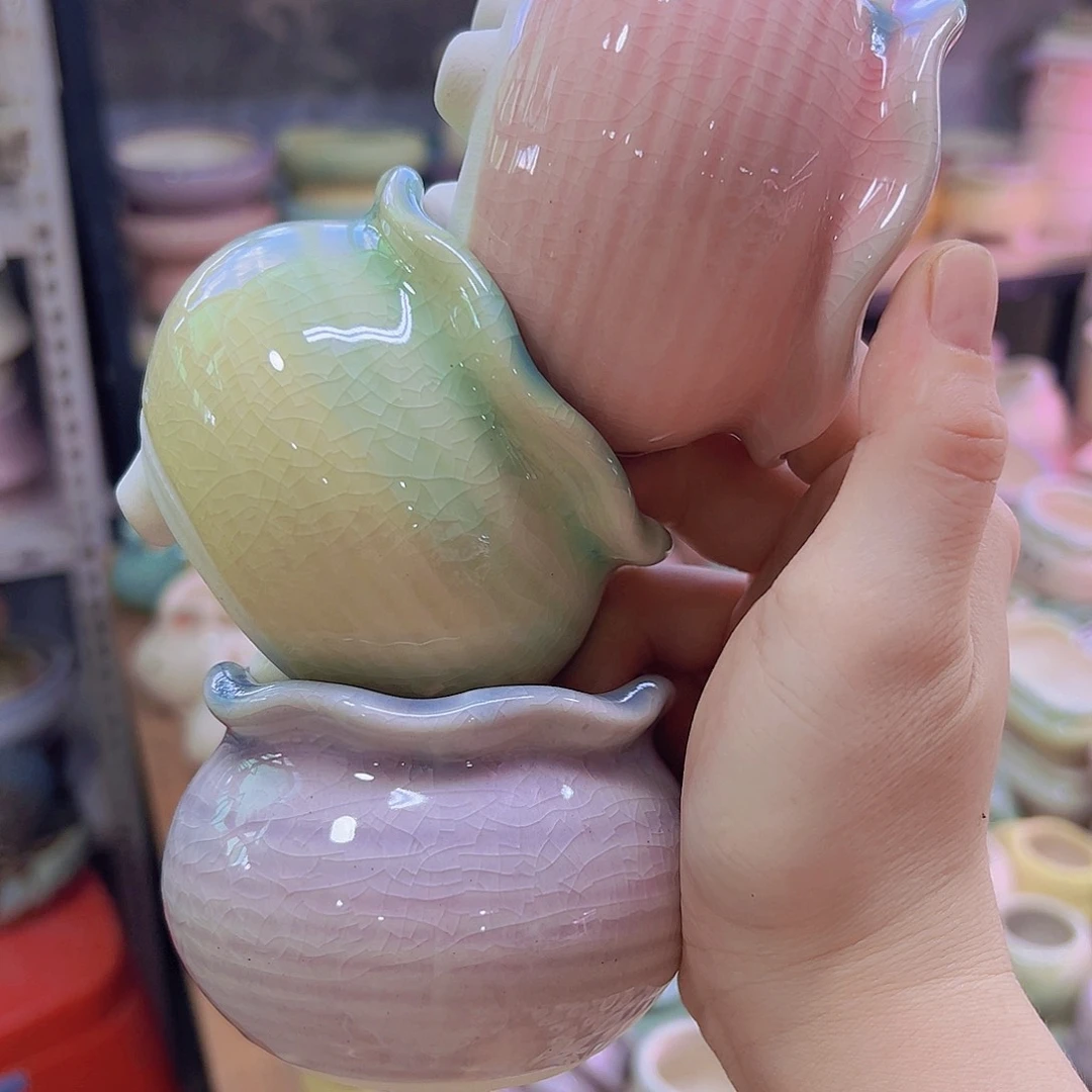 陶瓷花盆当场满12包邮