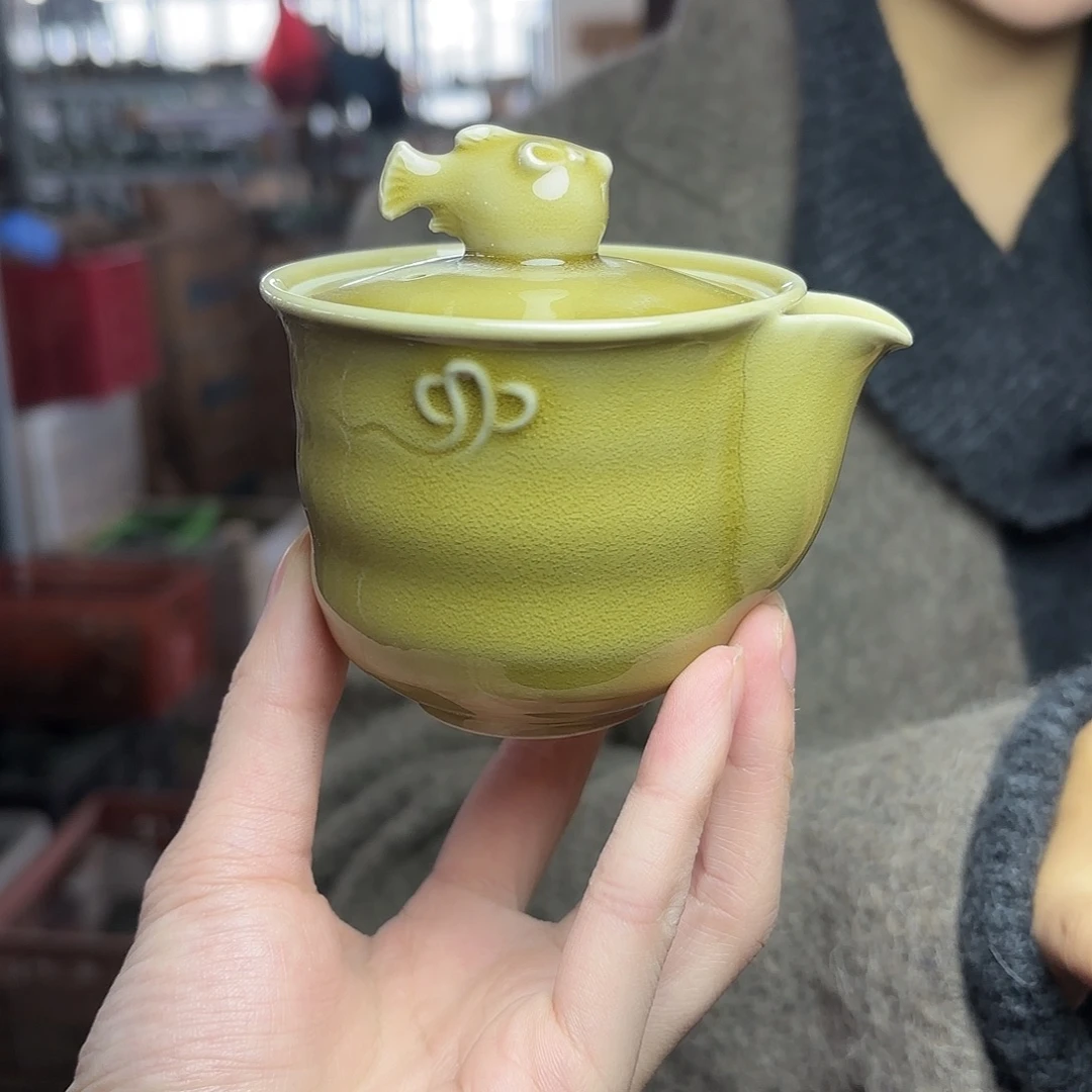 龙泉云间青瓷小米茶器