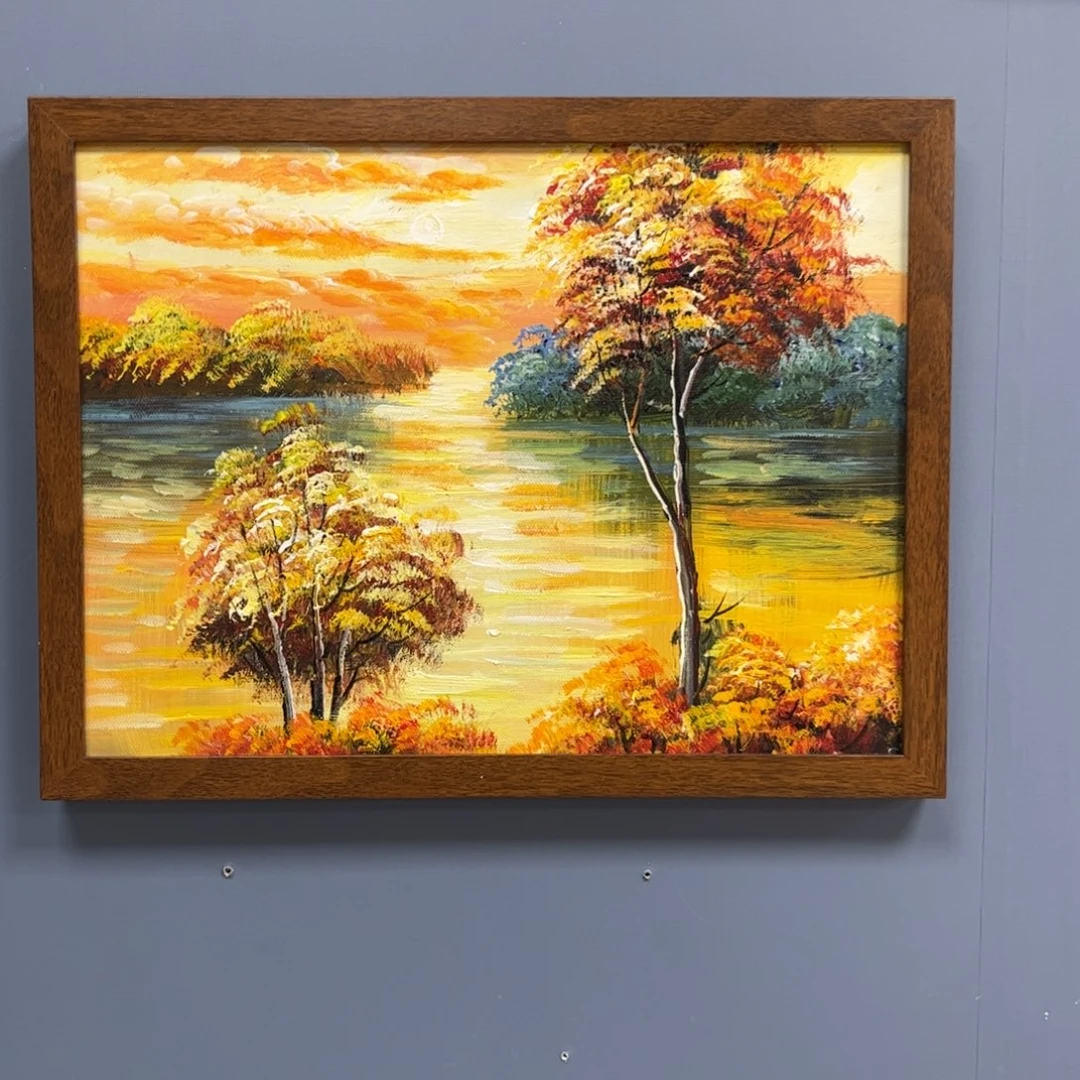 手工手绘精品油画30+40厘米带框