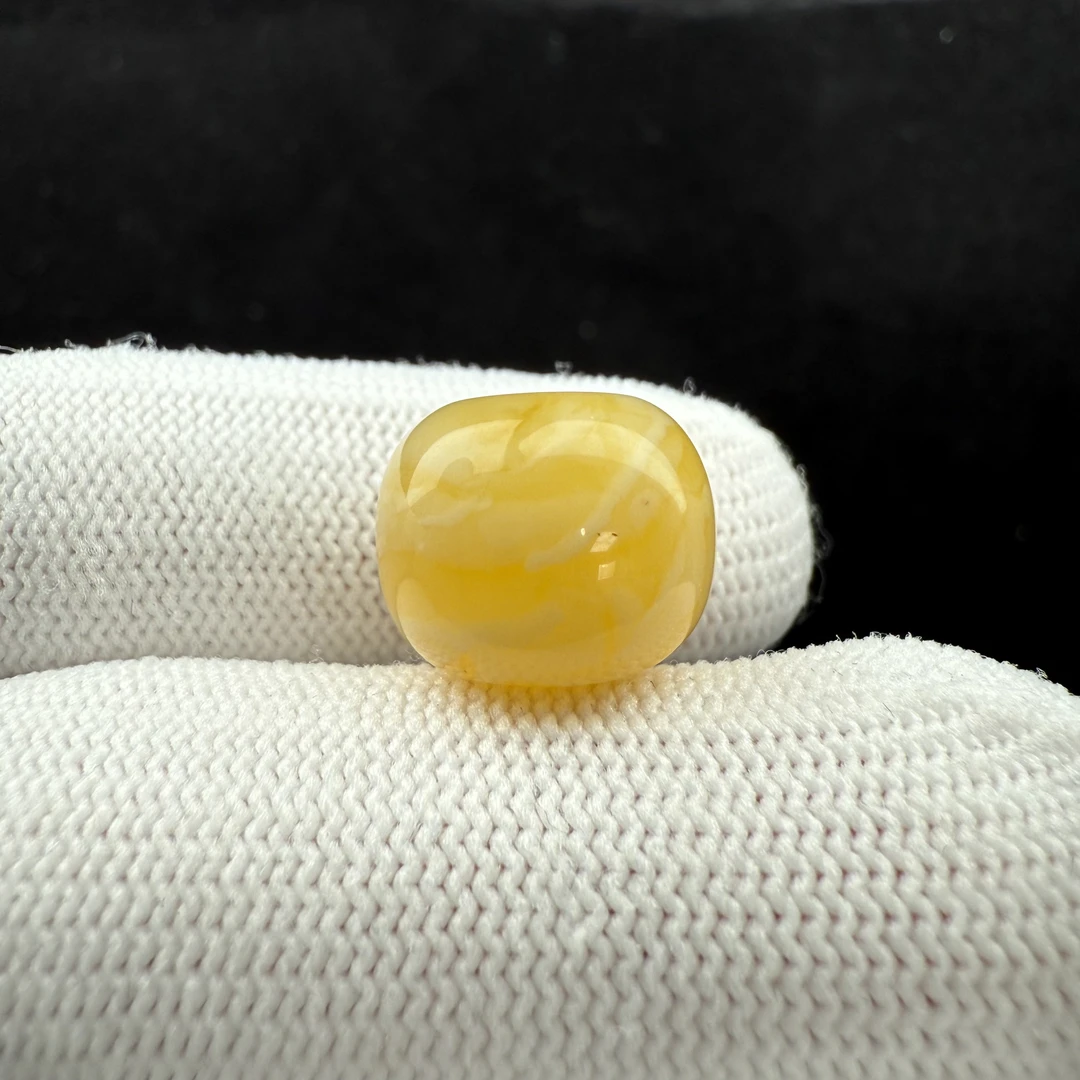 M4130天然原矿蜜蜡浓蜡妖花墩子13.9*11.3mm支持复检假一罚十