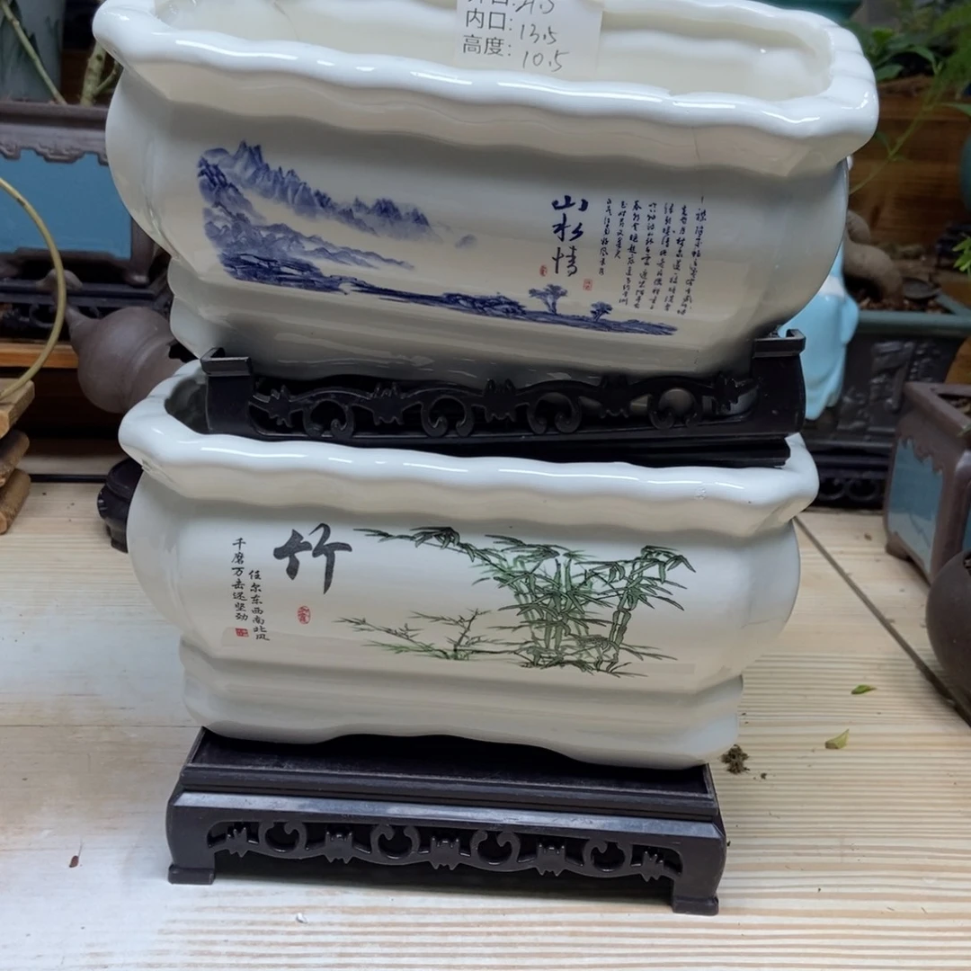 瓷片陶瓷花盆陶瓷艺术