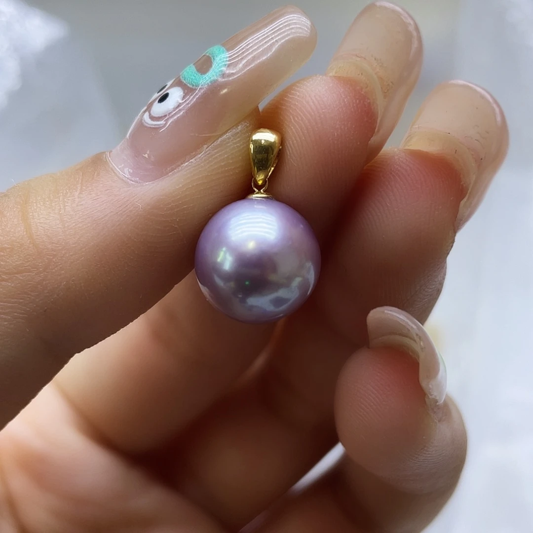 淡水珍珠18K金镶嵌颈饰