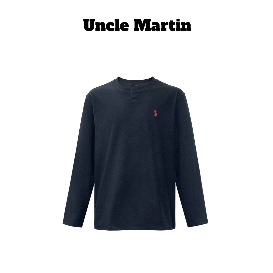 马丁叔叔 25AW桑蚕丝羊毛长袖圆领无性别极简风长袖T恤打底 701