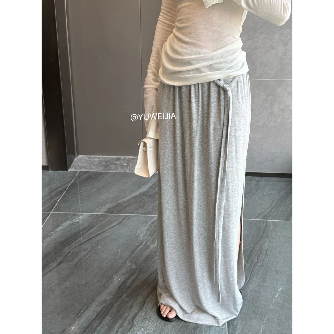 『GTYU』95%棉舒适柔软凸显身材松弛感高级半身裙