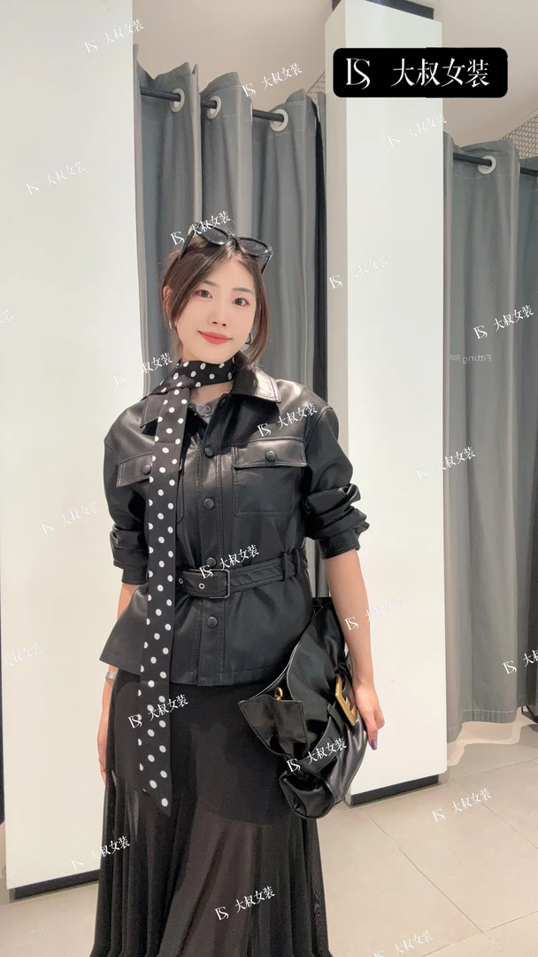 【大叔专属】688海宁真皮皮衣女短款皮夹克机车服修身皮衣外套女