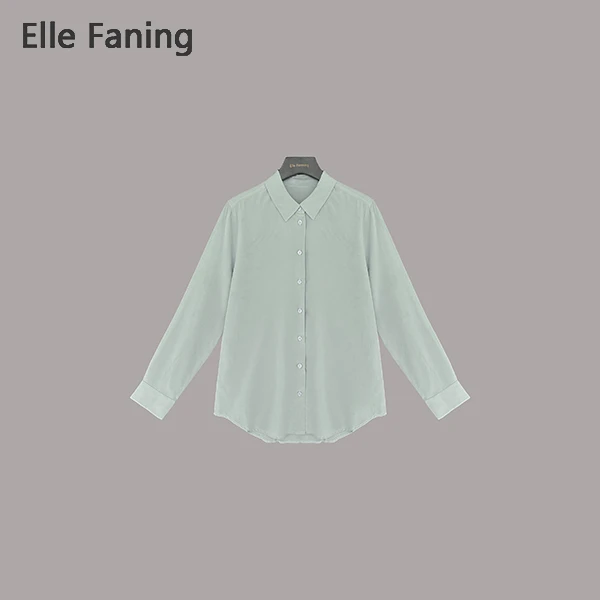 芒果优选-丝韵流光轻柔裸肤舒适桑蚕丝翻领衬衣