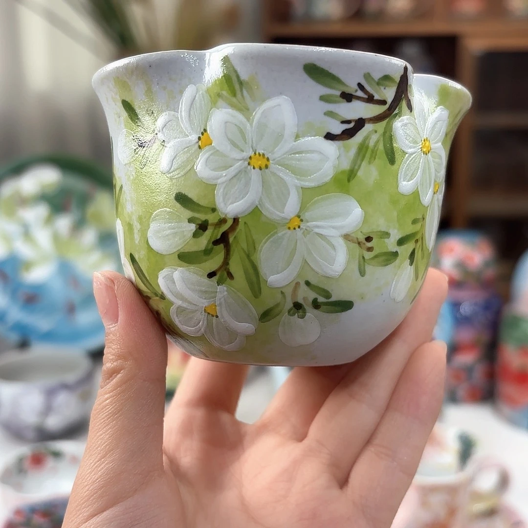 景德镇手绘高温釉下彩陶瓷茶具