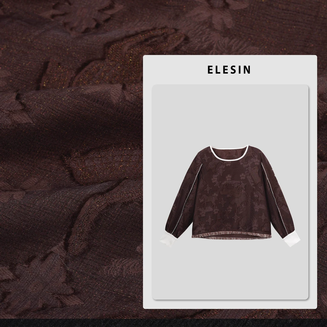 ELESIN【骏影流光】撞色流苏设计感长袖衬衫 CS250665