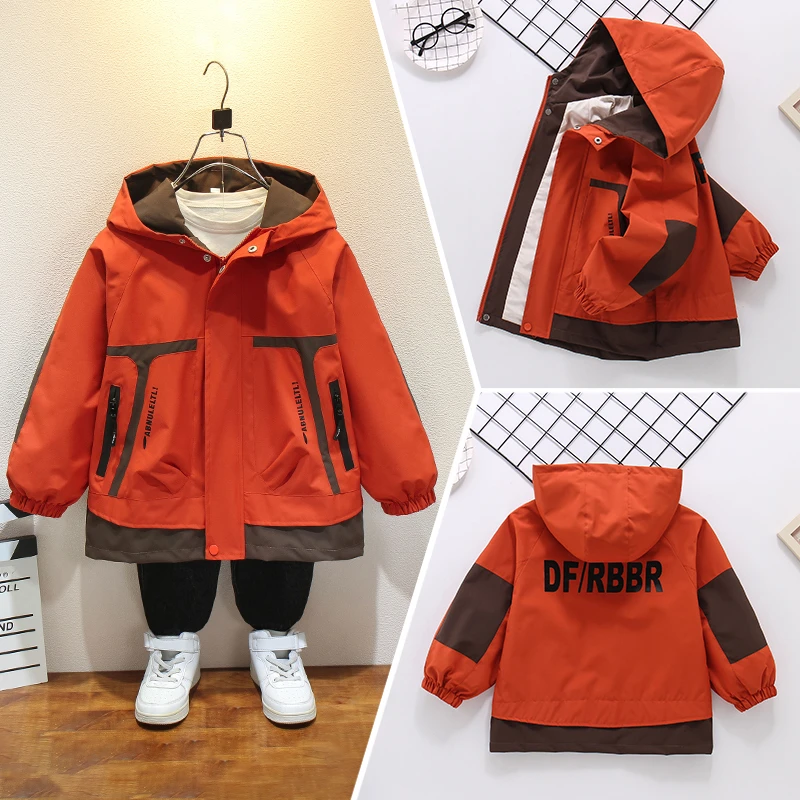 男童中大童春装外套春秋2025新款夹克中大童春秋季男孩冲锋衣外套