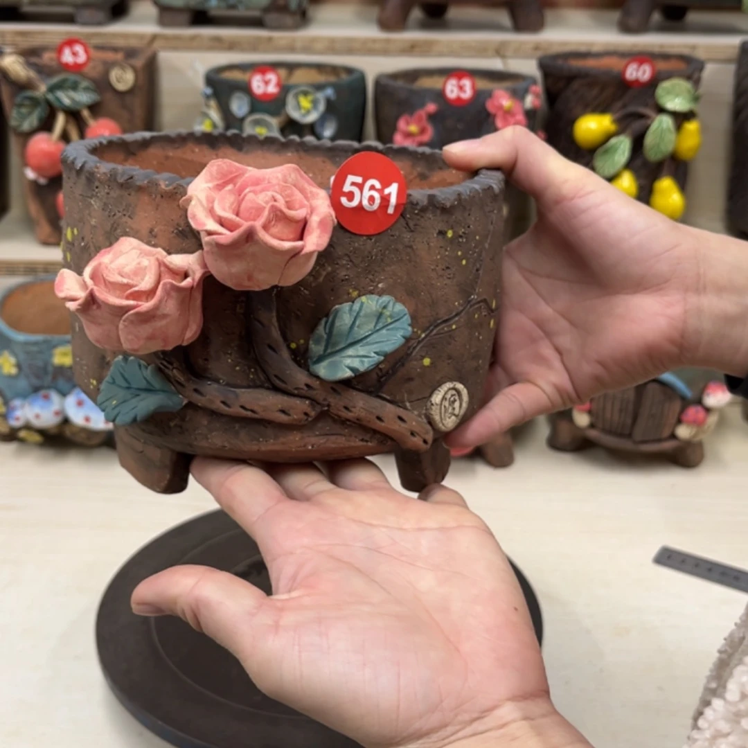 【闪购商品】紫砂花盆561微瑕号内口14.5×15外高13