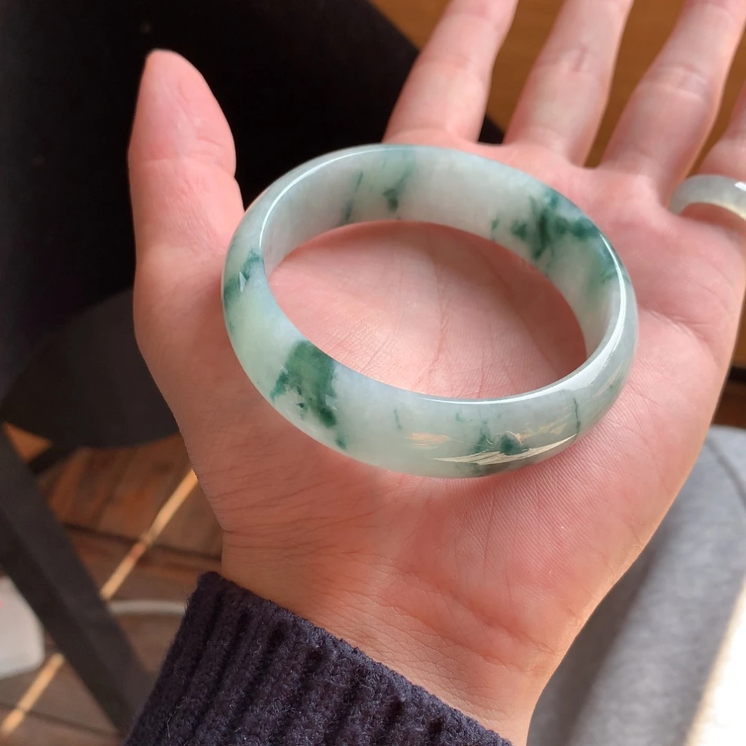 翡翠未镶嵌手镯79号59.8