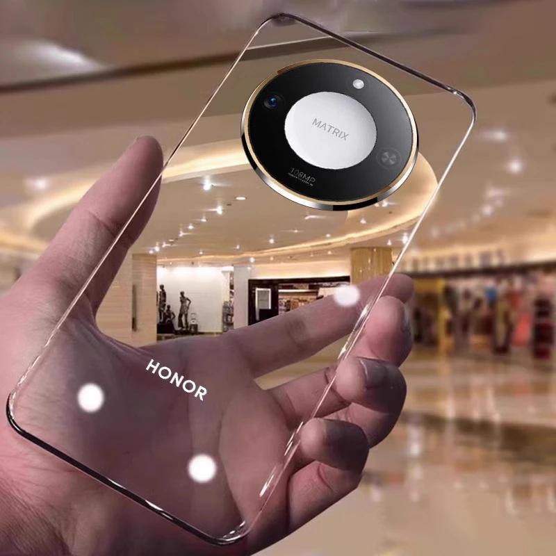 适用荣耀x60手机壳透明超薄新款无边框防摔镜头全包裸机手感网红
