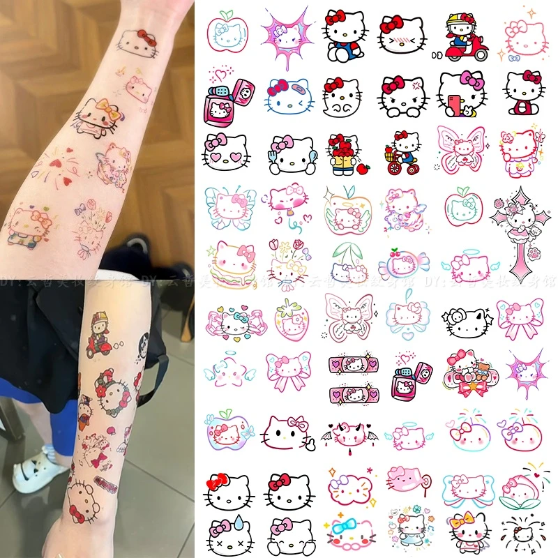hellokitty纹身贴高颜值甜酷可爱防水持久逼真卡通限定花臂送礼