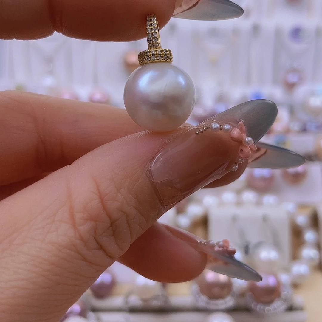 吊坠(赠链)淡水珍珠银S925镶嵌