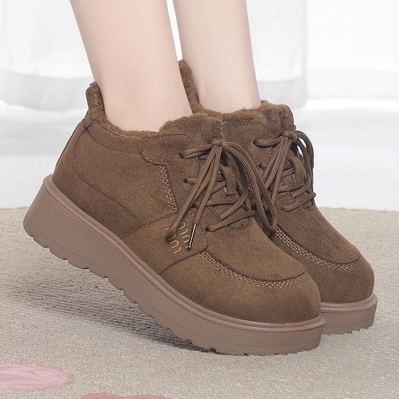 正宗老北京棉鞋女款棉鞋加绒加厚保暖秋冬妈妈棉靴防滑软底雪地靴