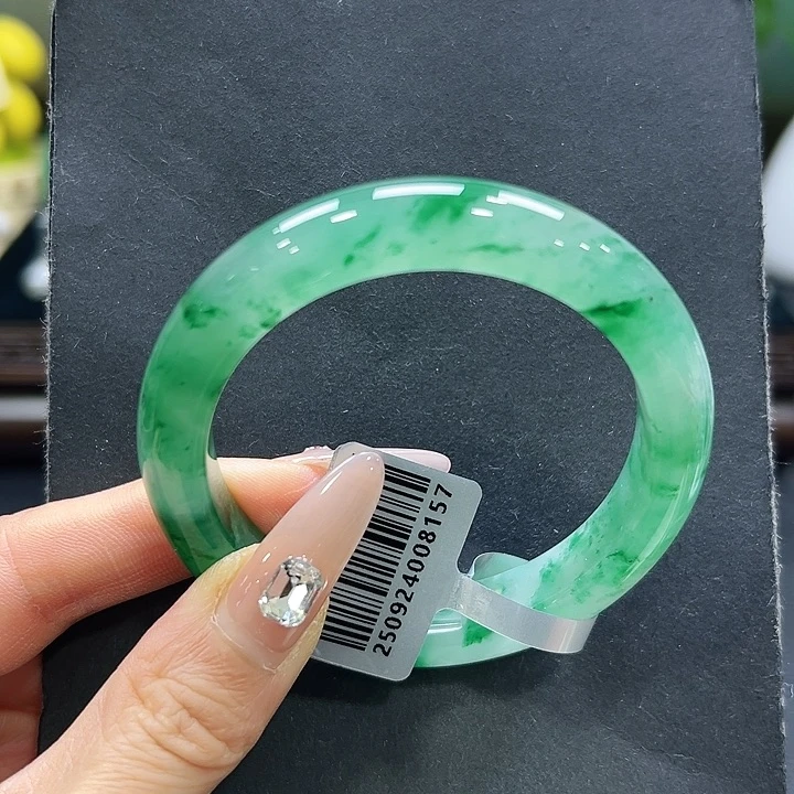 石英质玉（非洲翠）未镶嵌手镯54-55