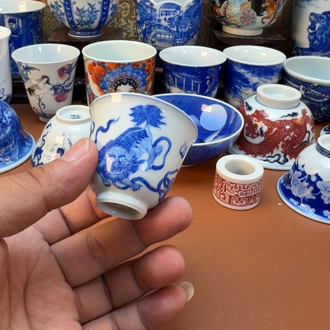 9***：杯子陶景德镇全手工手绘陶瓷