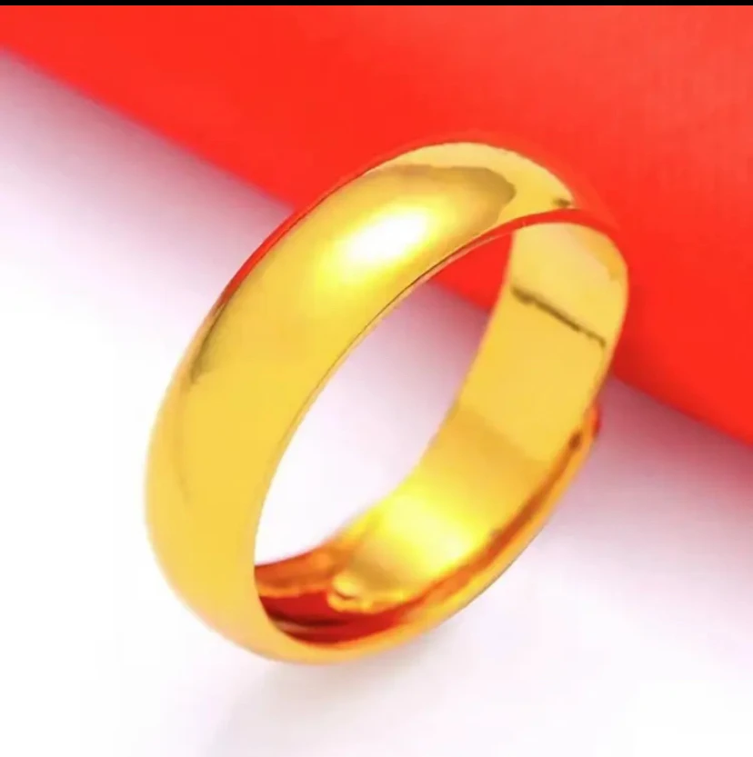 合金戒指 【光面戒指】亮面经典可调节时尚潮流金色经典时尚精美