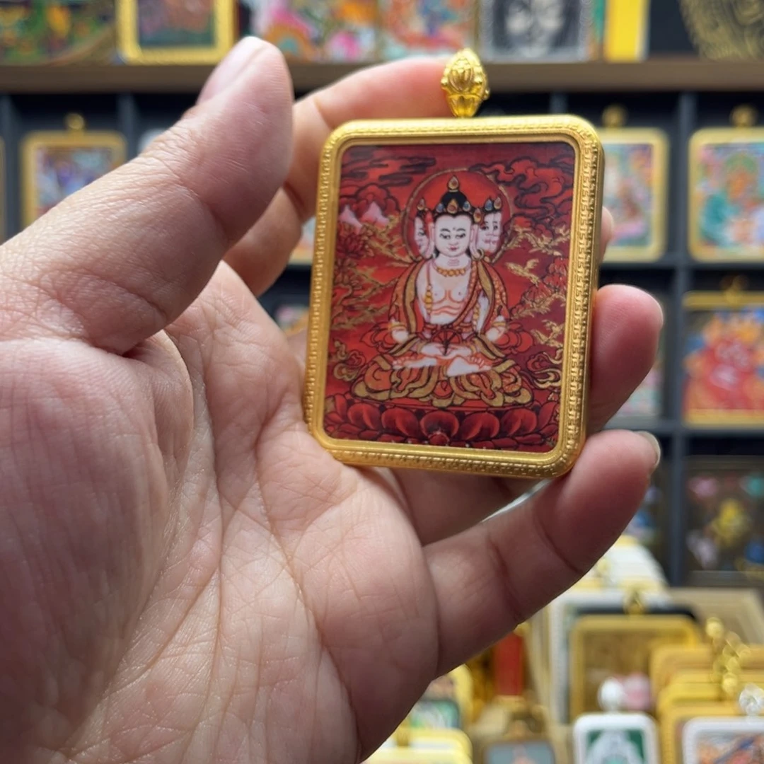 吊坠?****贸双面唐卡 扎老师 大日