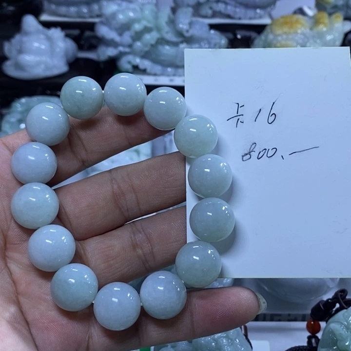 翡翠未镶嵌把件圆珠手串