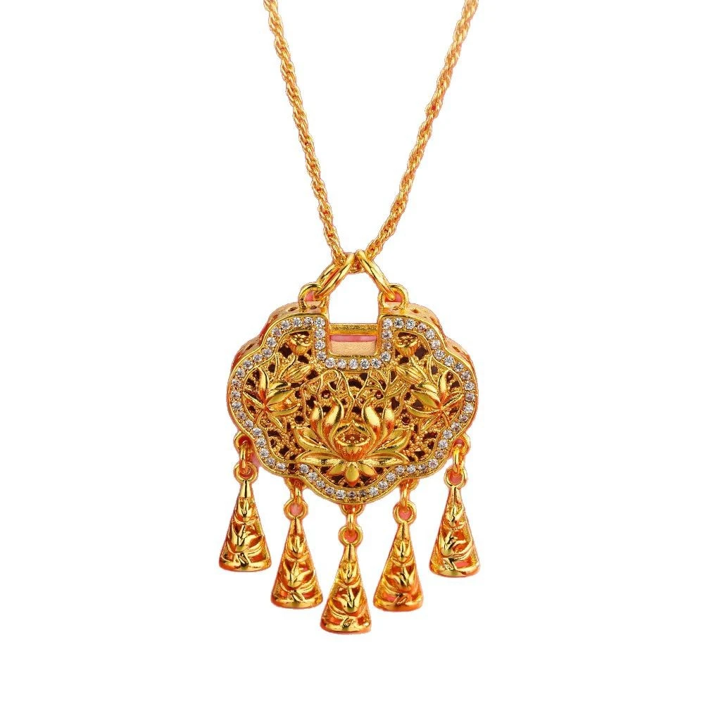 24-KK1021时尚气质精美款如意锁吊坠