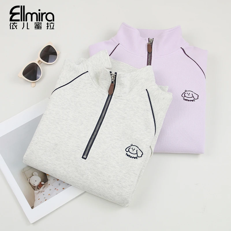 【兰瑾】9428女童卫衣秋款儿童上衣立领长袖女孩大童学生时尚休闲