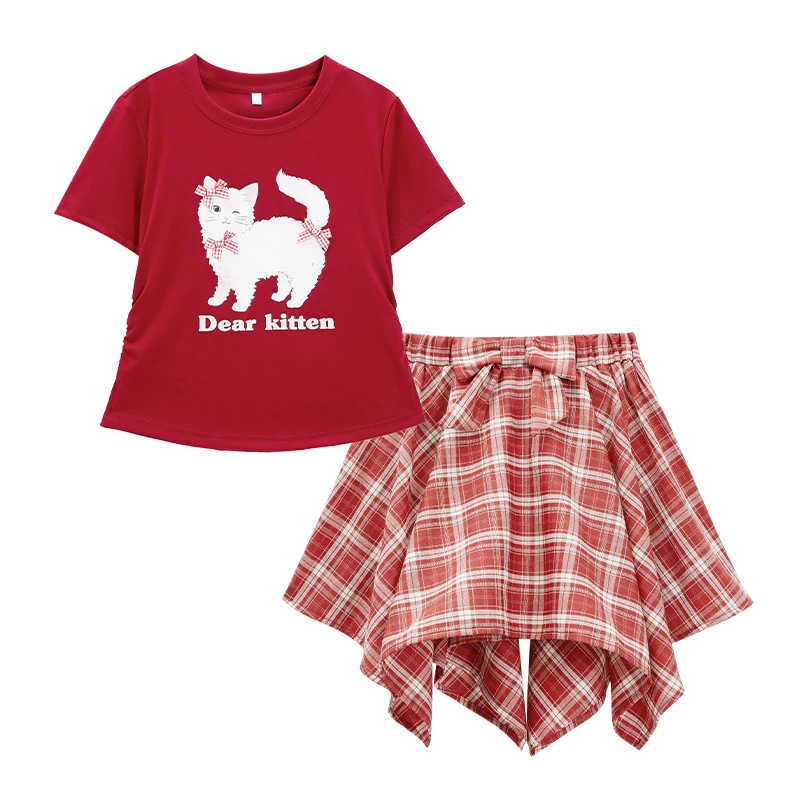 IEF【爱依服童装】2025夏季新款韩系风时尚洋气女童上下套裙