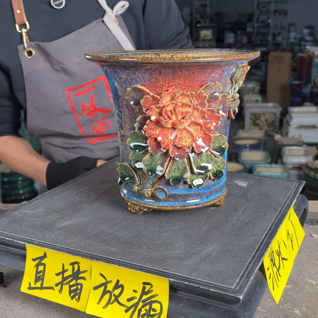 石湾花盆内口15,内深16