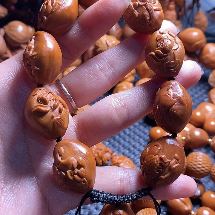 吊坠橄榄核荷花无相