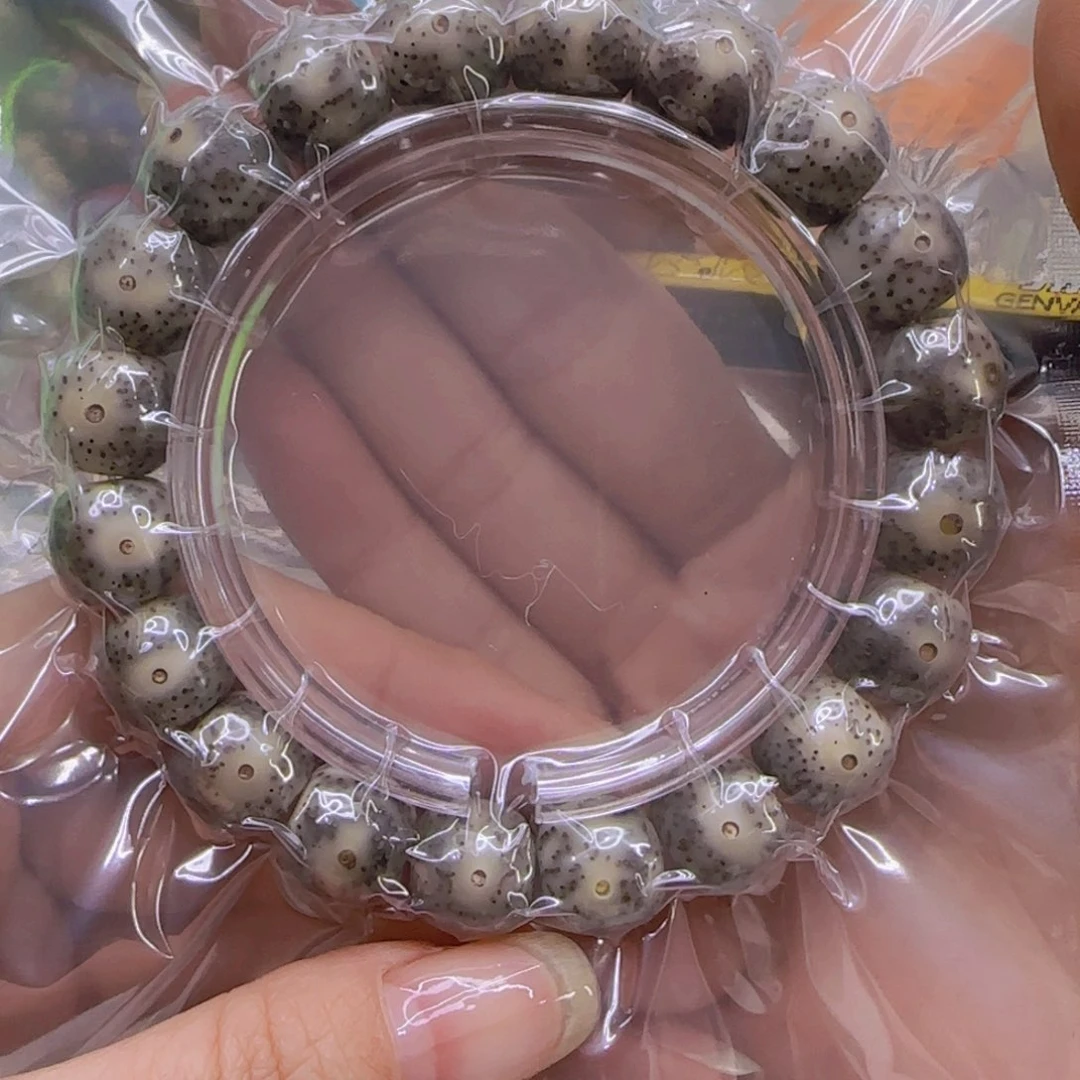 星月菩提手串48哈哈黑星月菩提1.2桶单圈