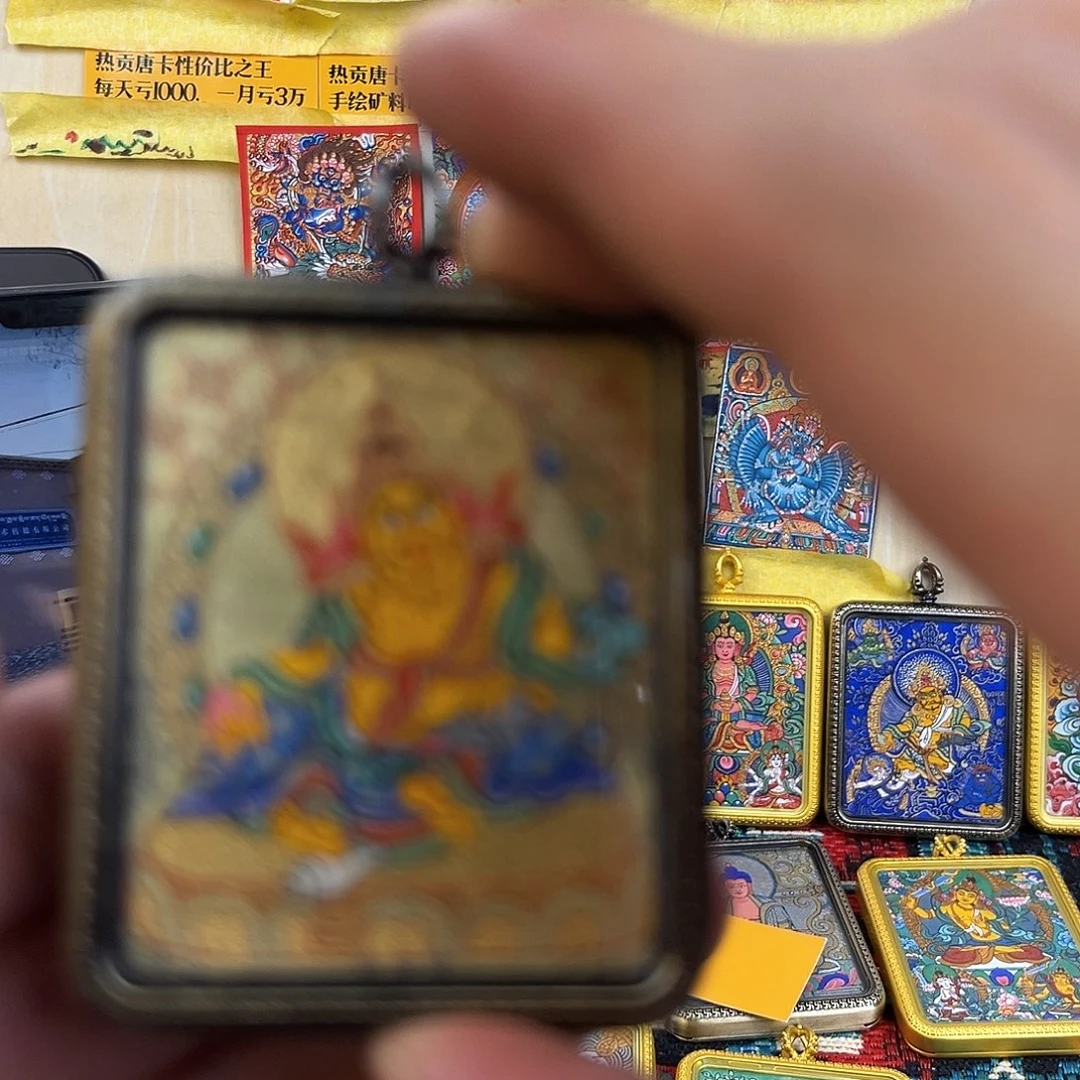 吊坠黄财神｜金唐｜热贡手绘