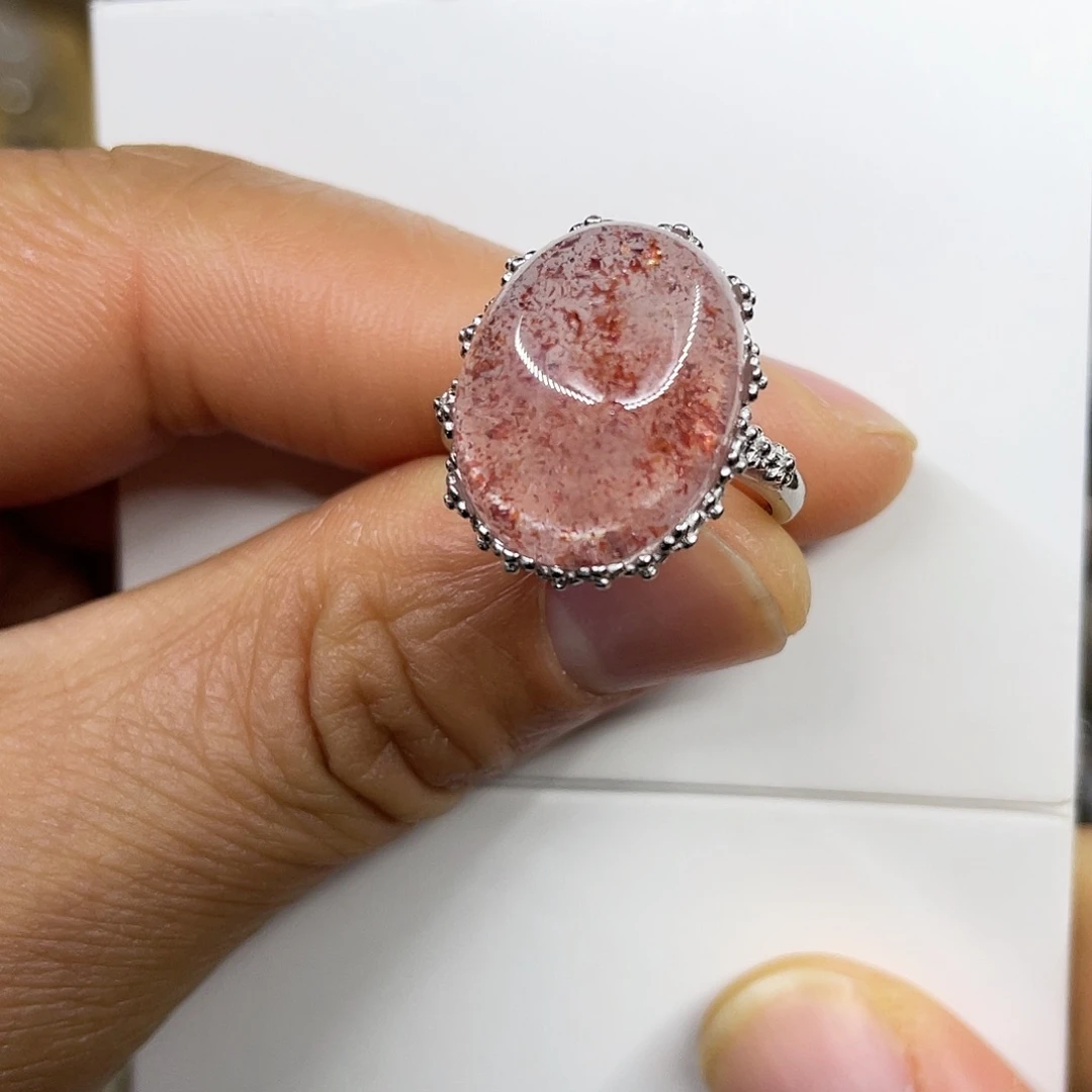 【闪购商品】银S925镶嵌珠宝半成品水晶戒指