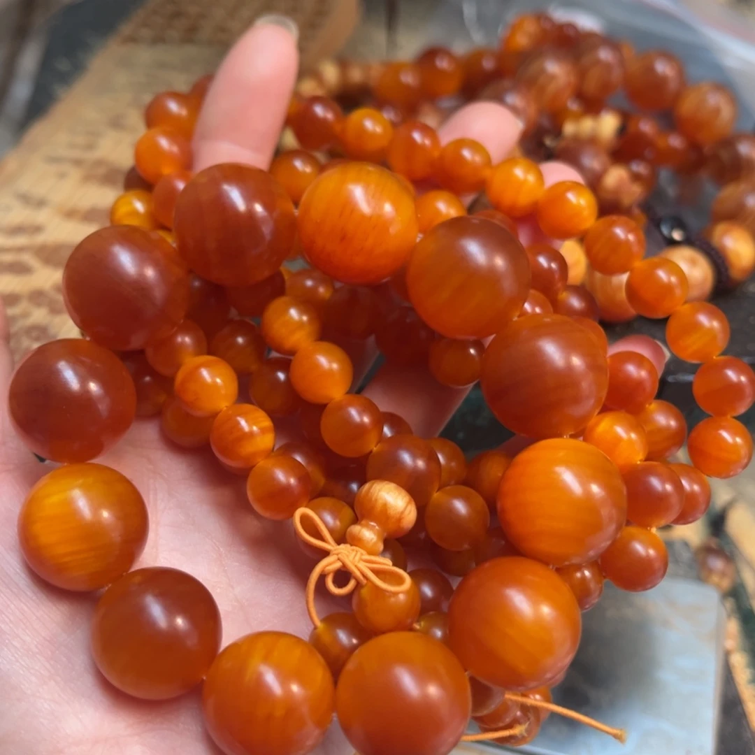 好***育松木（琥珀木）手串/手链2.1包浆➕1.1包浆108颗