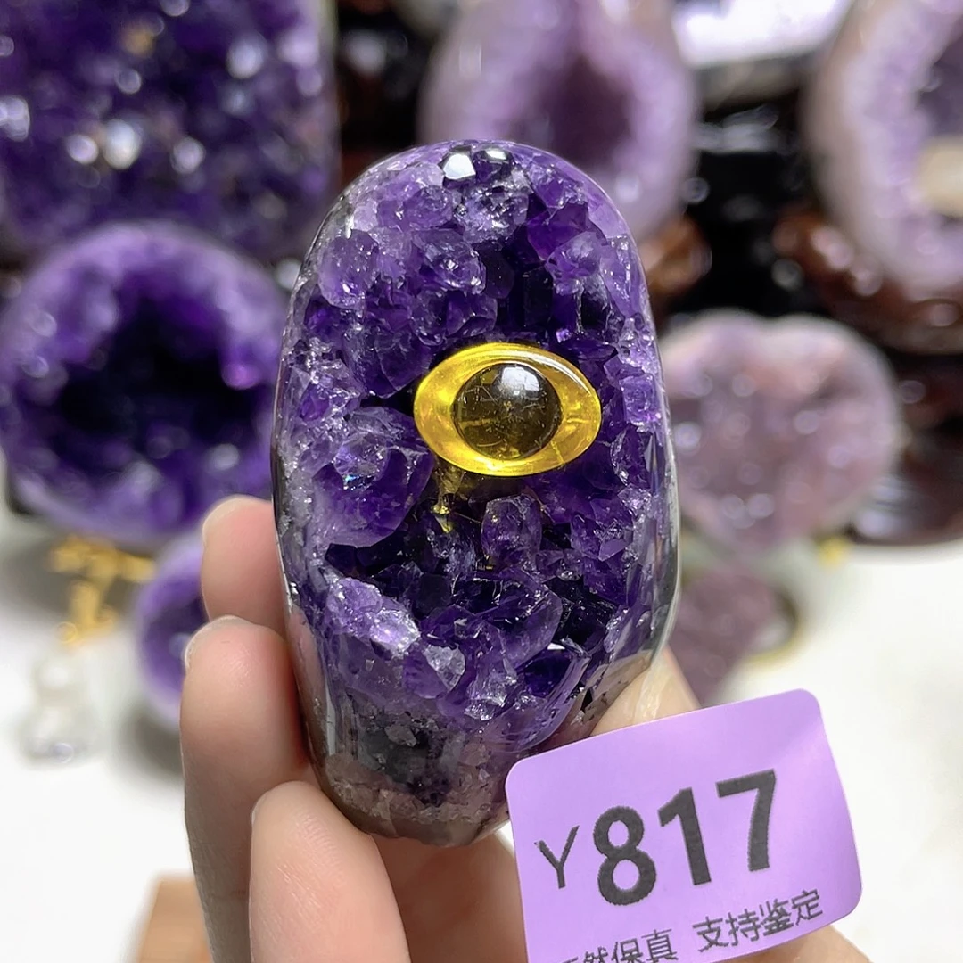 未镶嵌摆件紫晶晶震