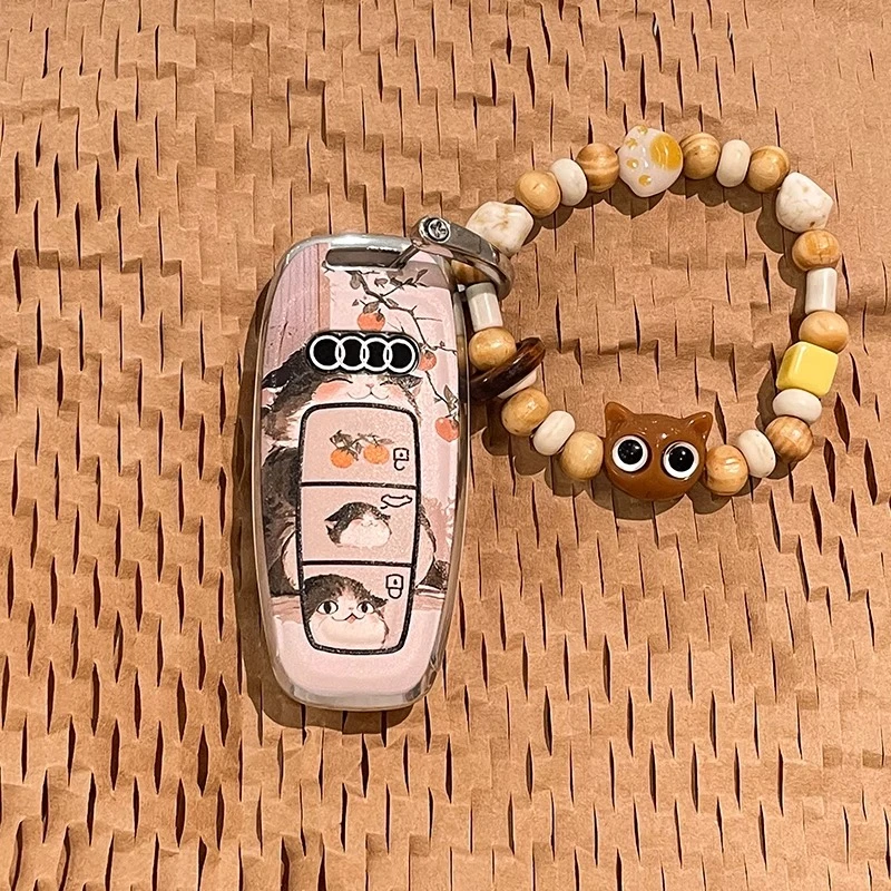 适用于奥迪a6l钥匙套a4l/a3保护a7l/a8扣q5l可爱q4etron车壳25款
