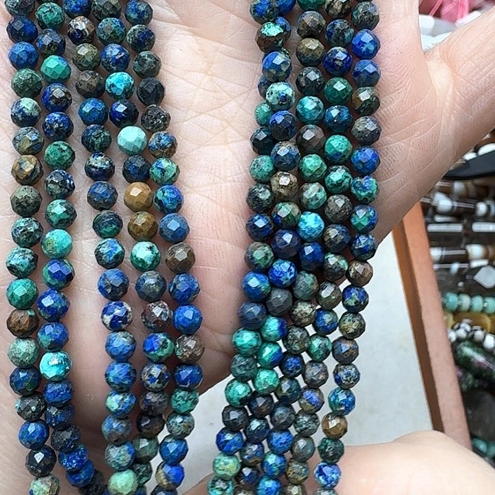 玛瑙/玉髓合金珠宝半成品一条4m凤凰青金切面