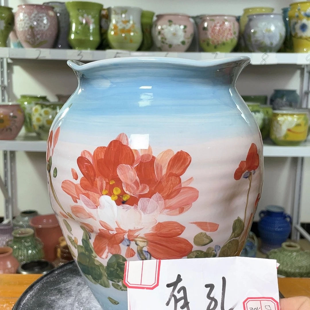 景德镇陶瓷花盆花期暇258