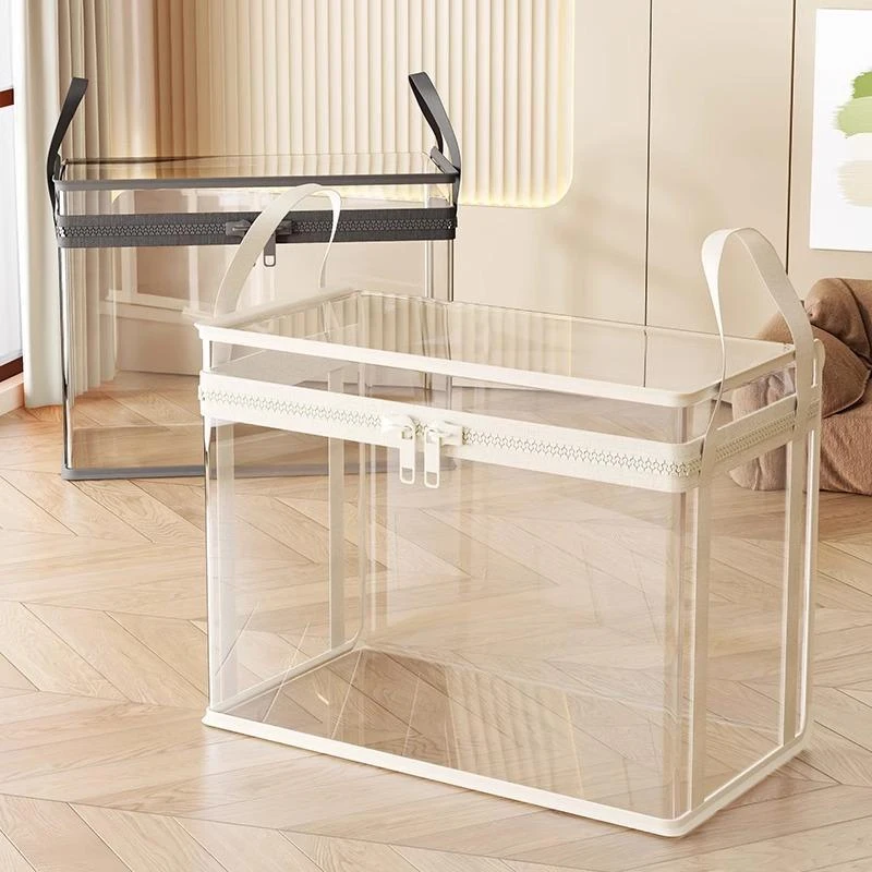 娃娃收纳桶毛绒玩具收纳筒家用手提式拉链款宝宝装公仔玩偶整理筐