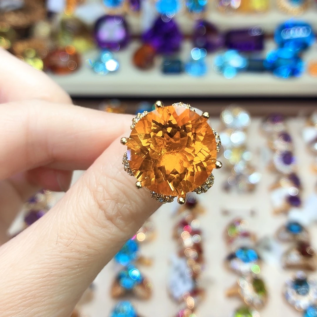 银S925镶嵌水晶戒指