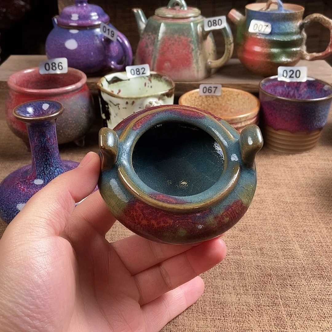 瓷片钧瓷茶壶茶具套装