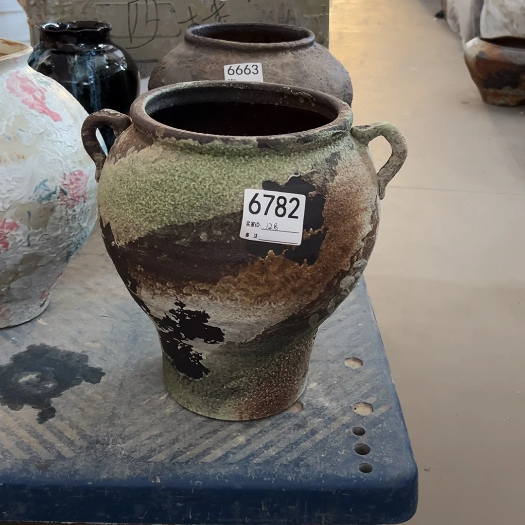 瓶6782高30口17陶瓷花瓶无孔