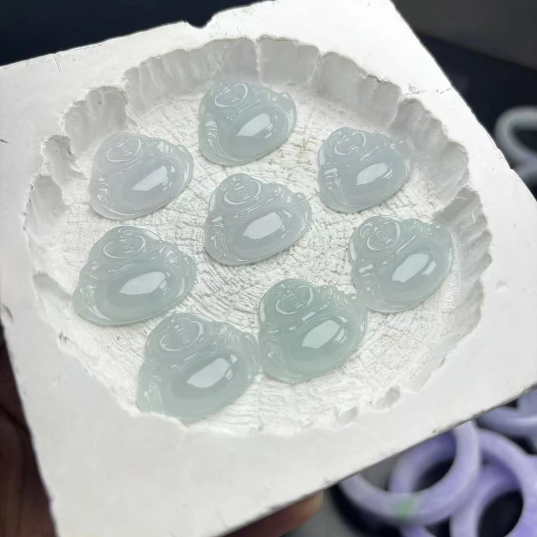 天然A货翡翠佛公XZ-D270吊坠挂件（多样性发货1件）赠18k金扣头