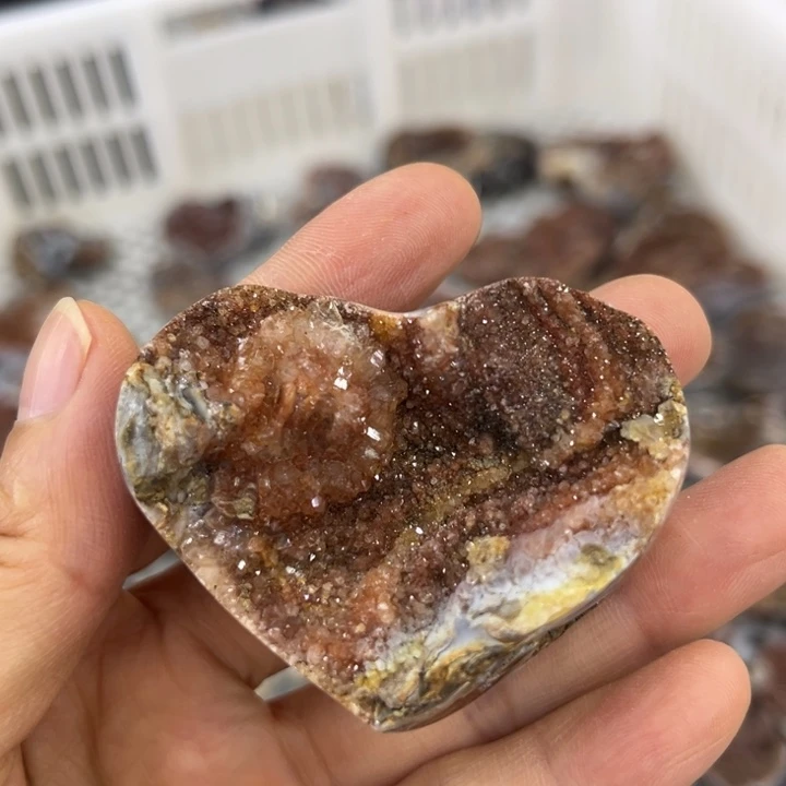 未镶嵌发饰水晶流沙红爱心