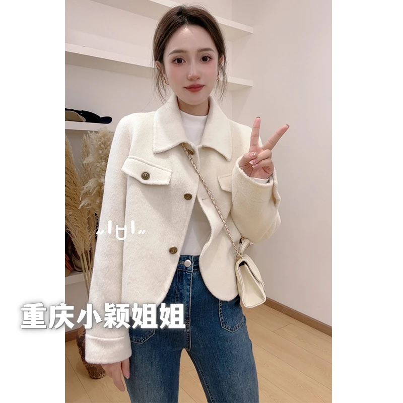 2025新款双面呢大衣女装秋冬爆款外套88378