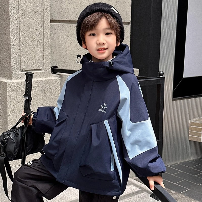9到15岁男孩三合一冲锋衣2025新款秋装上衣中大童男孩秋冬外套潮