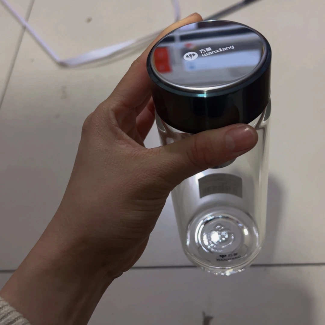 U264绿色单层烫手玻璃杯390ml➕被套