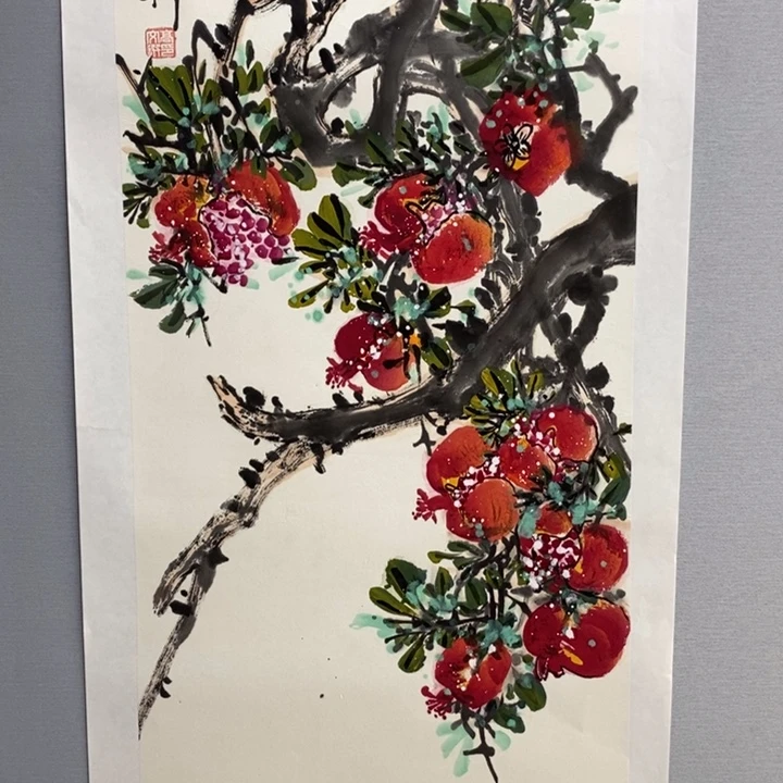 国画亲爱手绘宣传画