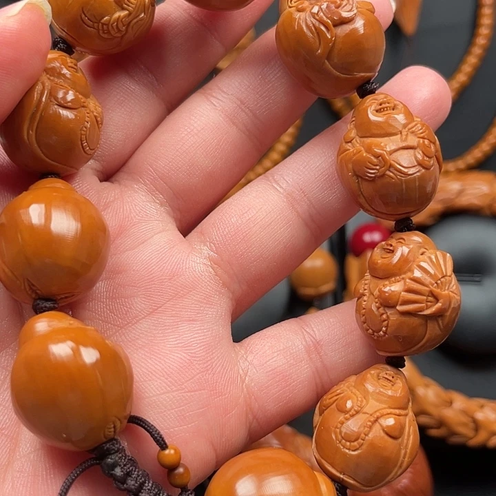 橄榄核手串/手链光背弥勒