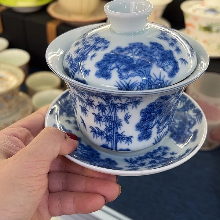 陶景德陶瓷盖碗茶具