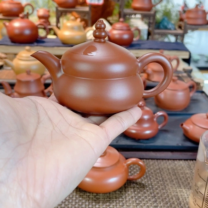 紫砂茶壶大**海潮州手工手拉壶